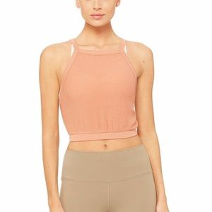 Alo Yoga Crystal Tank S, rosewater heather